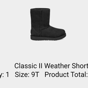 NWT UGG toddler black boot